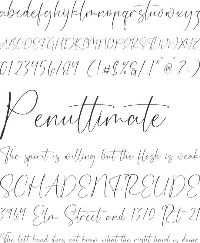 Florethila font preview