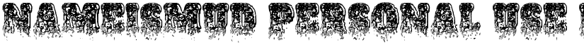 NAMEISMUD PERSONAL USE Regular font