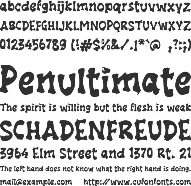 g Groovy Sea font preview
