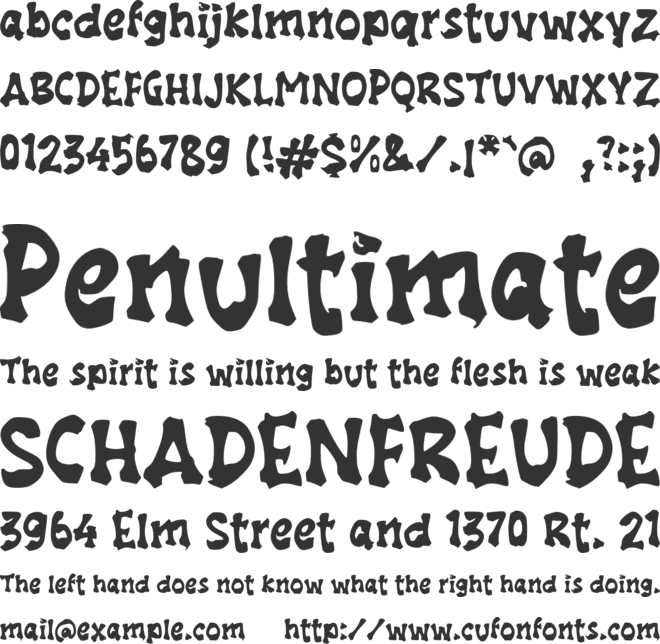 g Groovy Sea font preview