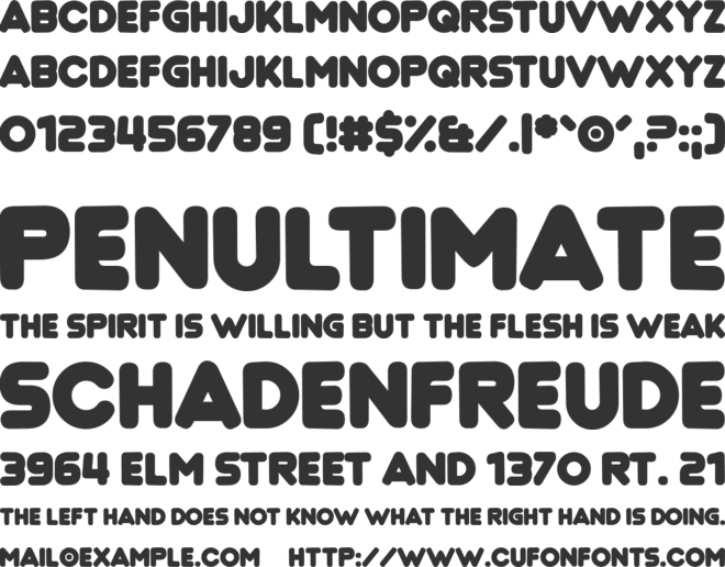 Levitation font preview