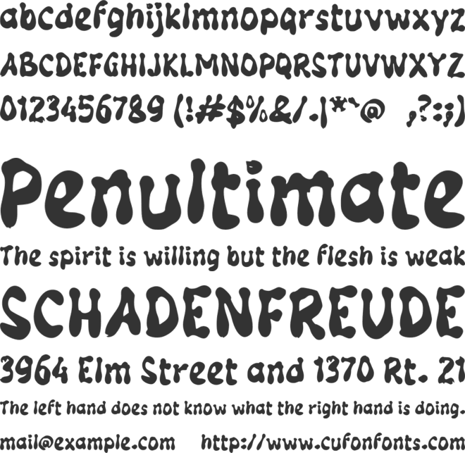 g Groovy George font preview