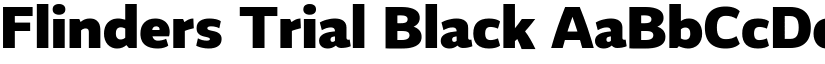 Flinders Trial Black font