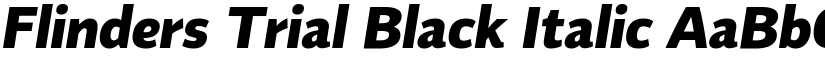 Flinders Trial Black Italic font