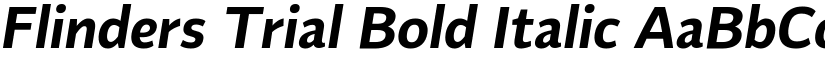 Flinders Trial Bold Italic font
