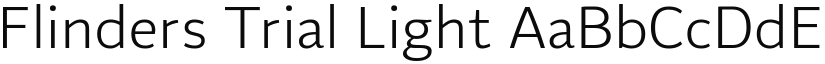 Flinders Trial Light font