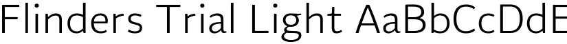 Flinders Trial Light font