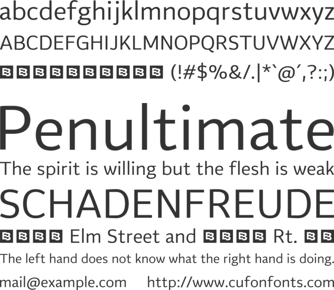 Flinders Trial font preview