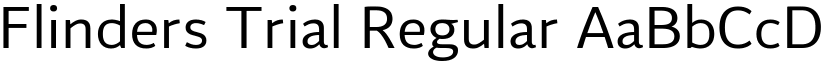 Flinders Trial Regular font