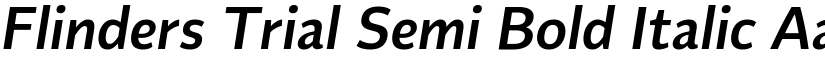 Flinders Trial Semi Bold Italic font