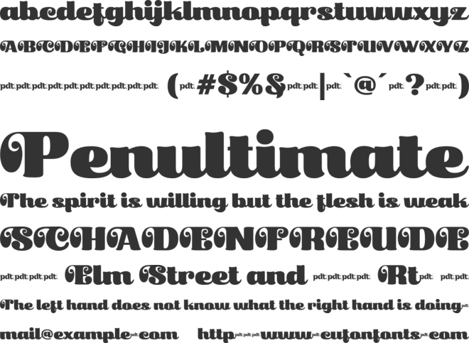 Rantic Kafis trial font preview