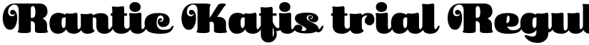 Rantic Kafis trial Regular font