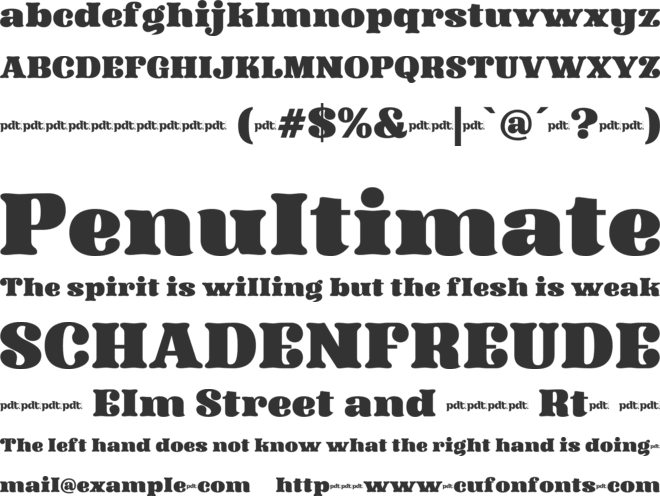 Akahe trial font preview