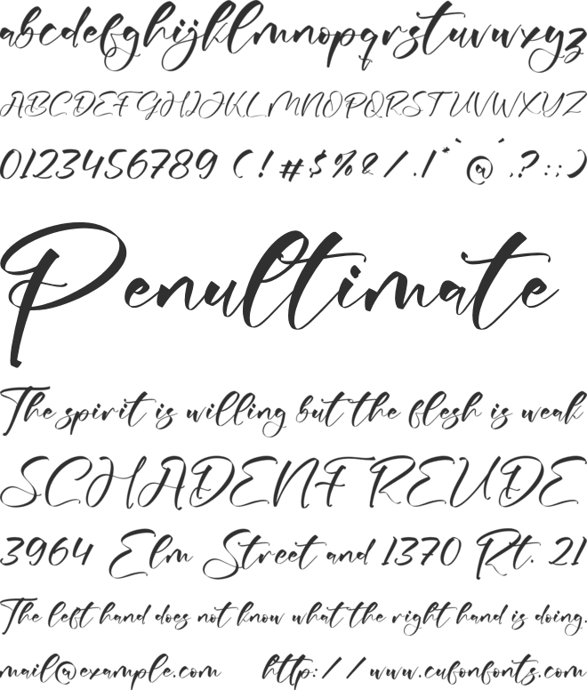 Mecknight font preview