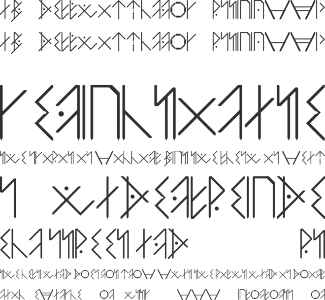 Asei Runic Symbols font preview