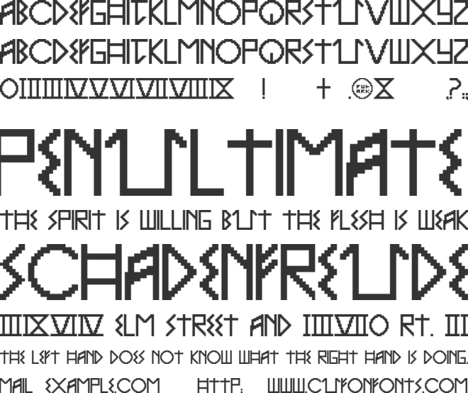 Runic Zen Love Long font preview