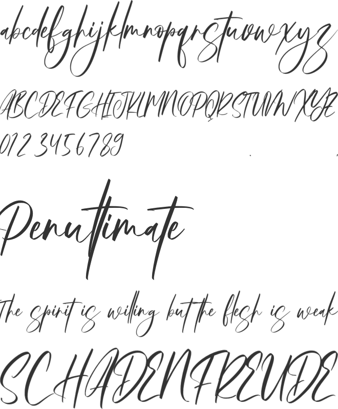 Lovedays font preview