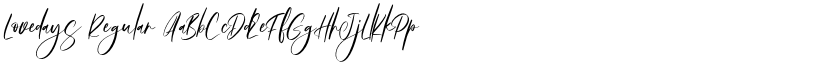 Lovedays Regular font