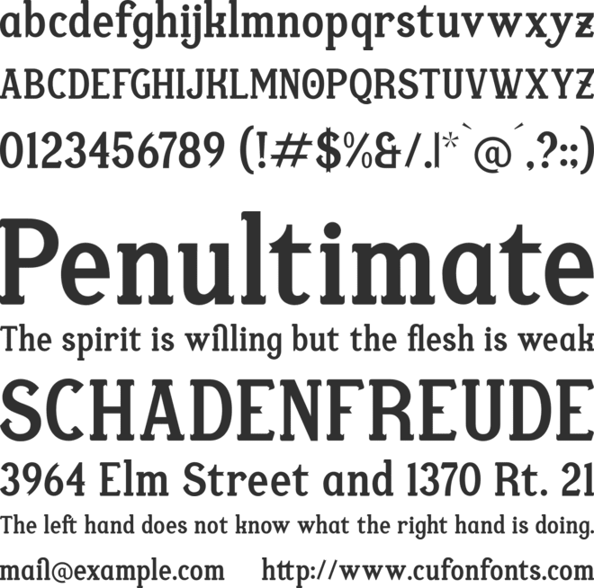 Giblant font preview
