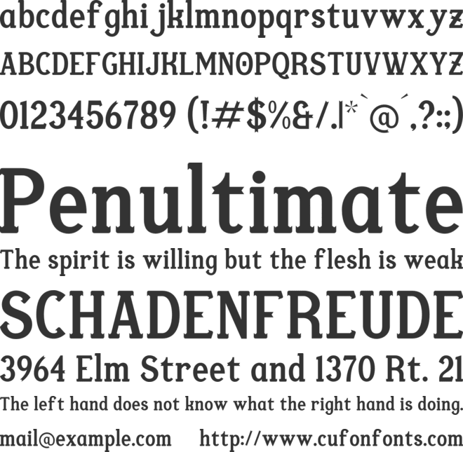 Giblant font preview