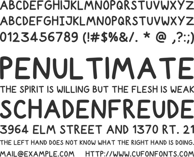 Snail Scrawl font preview