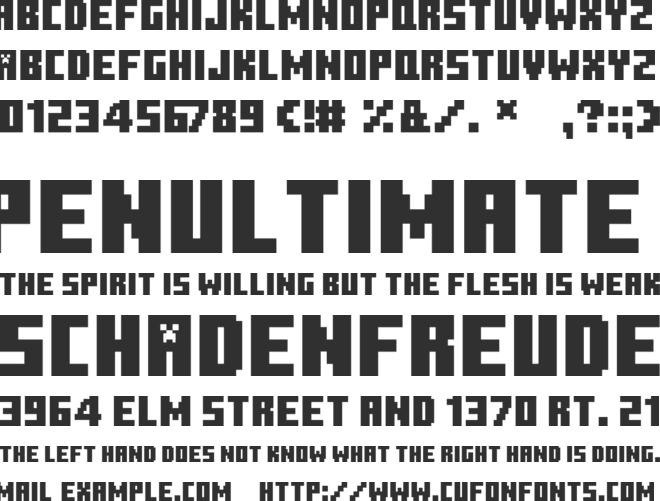 MinePlayer font preview