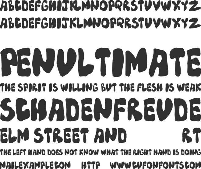 Mump font preview