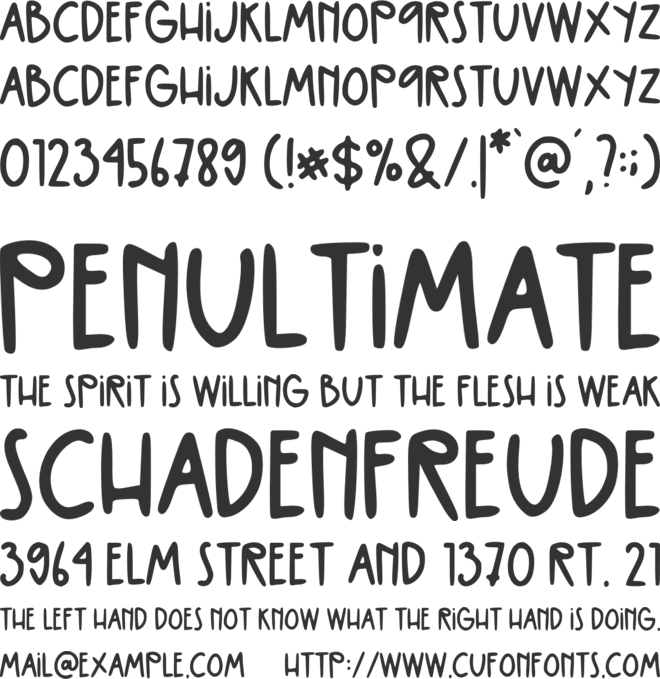 Baby Mayora Sans font preview