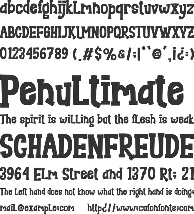 Enjoy Holiday font preview