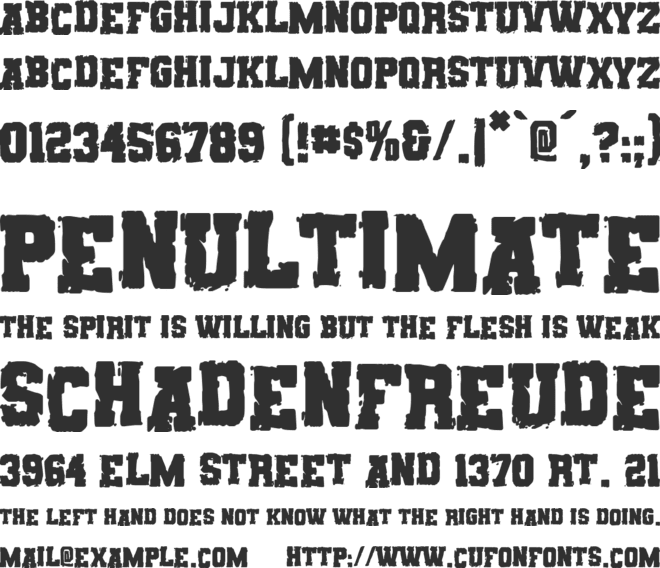Rats College font preview