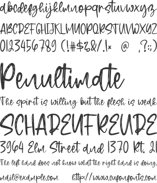 Sensations font preview