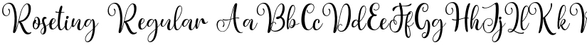 Roseting Regular font
