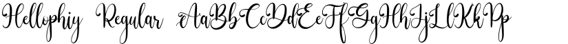 Hellophiy Regular font