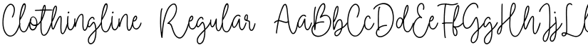 Clothingline Regular font