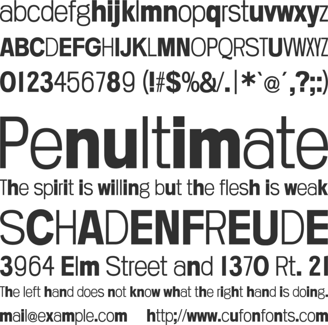 They call me Lazy Thinbold font preview