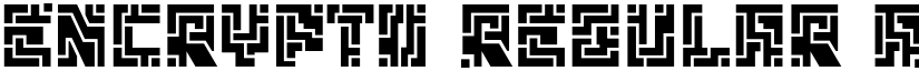 Encrypto Regular font