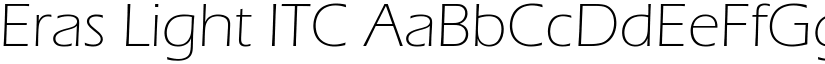 Eras Light ITC font download