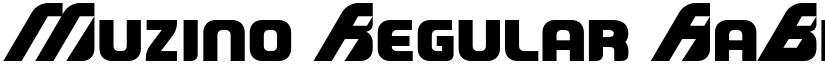 Muzino Regular font