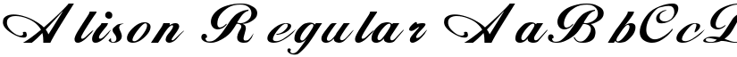 Alison Regular font