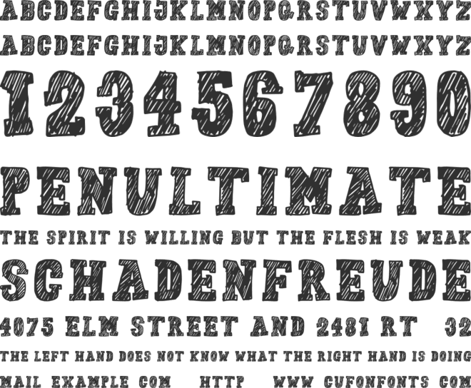 Handrawn Color Kid font preview