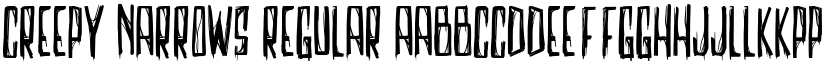 Creepy Narrows Regular font