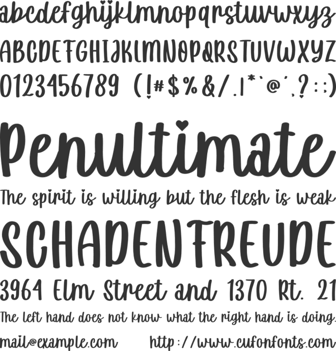 Special Beloved font preview