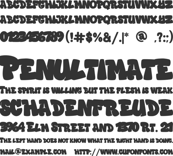 Graffiti Xenoa font preview