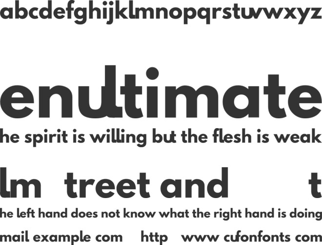 closeup font preview