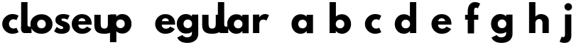 closeup Regular font