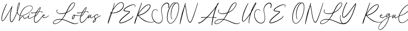 White Lotus PERSONAL USE ONLY Regular font