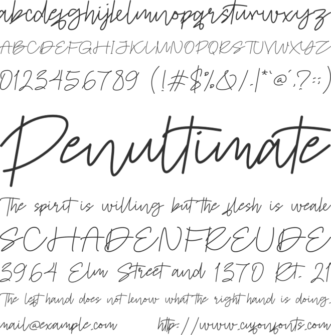 Somedays font preview