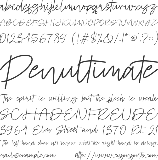 Somedays font preview