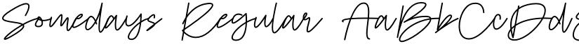 Somedays Regular font