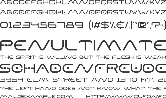 Eavm font preview